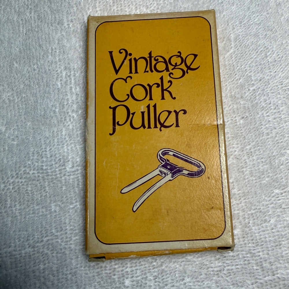 Vintage Cork Puller Boxed Set - Yellow Packaging